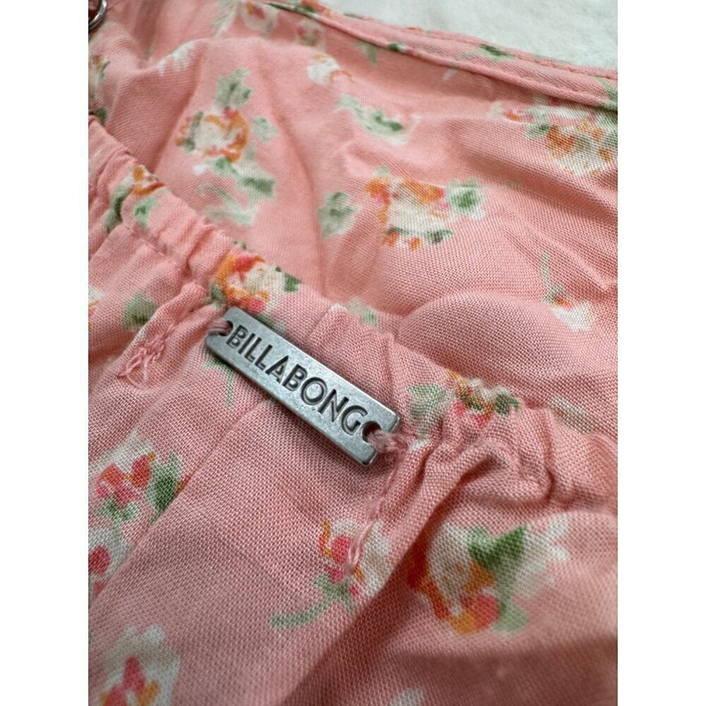 New Billabong Women's Size S Slip Midi Dress Shoulder Strap Floral Pink - Picture 6 of 11